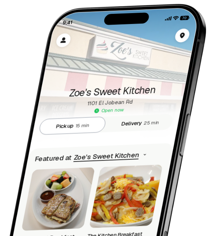 Zoe's Sweet Kitchen app preview